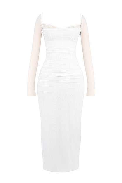 white maxi dress
