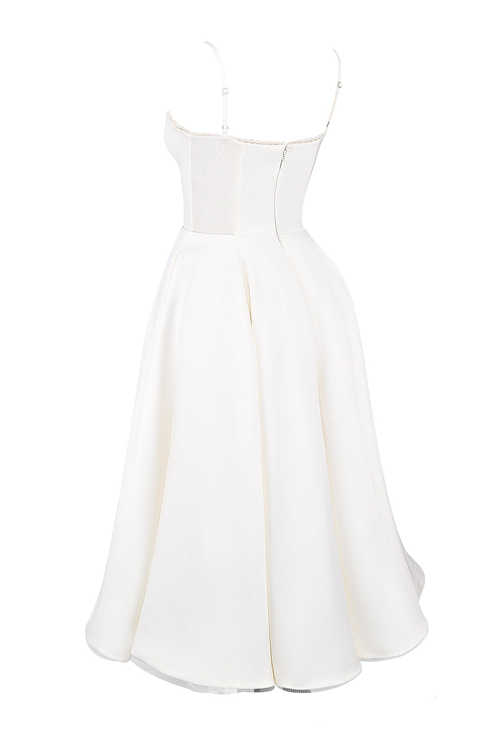 white tulle midi dress