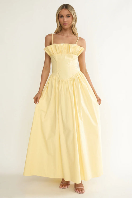 Pailin Frill Bust Maxi Dress Butter