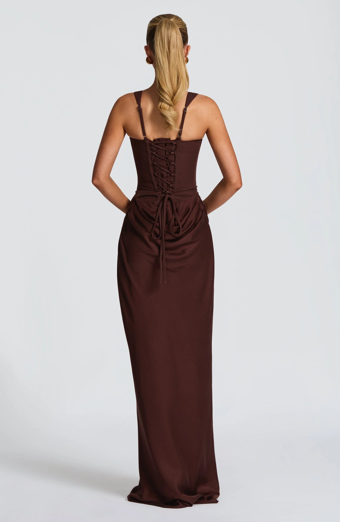 Cornelia Maxi Dress - Plum Brown