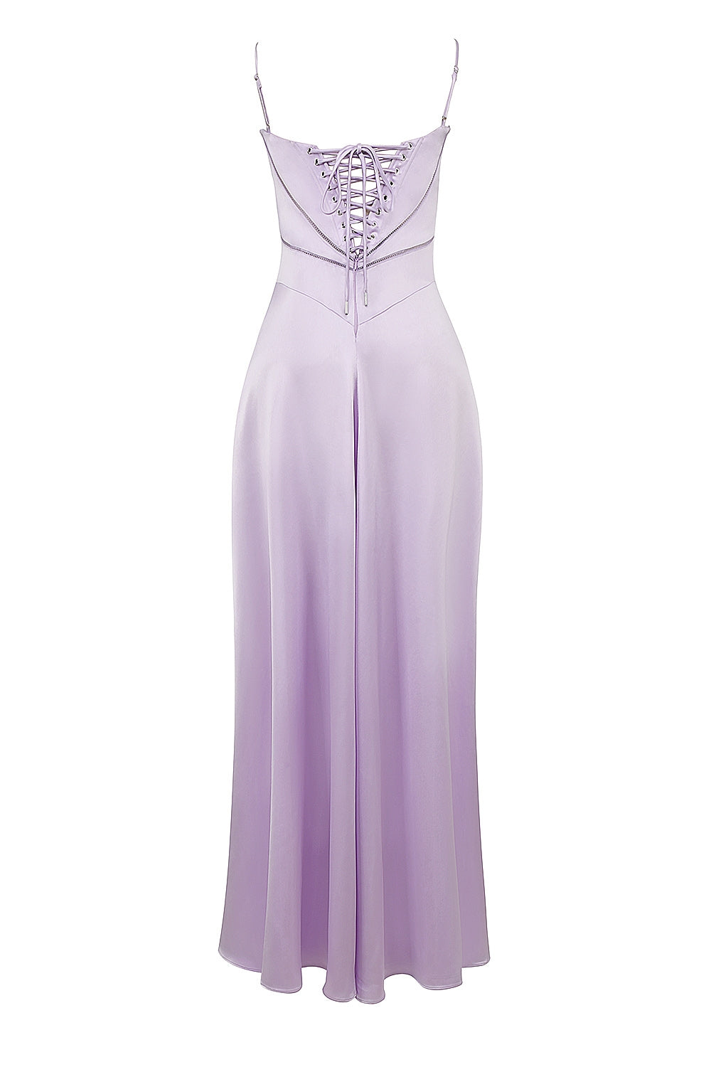 orchid lace up maxi dress