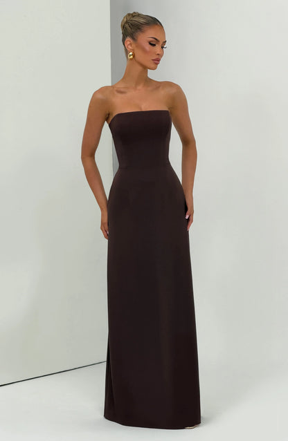 Irmina Maxi Dress - Plum Brown