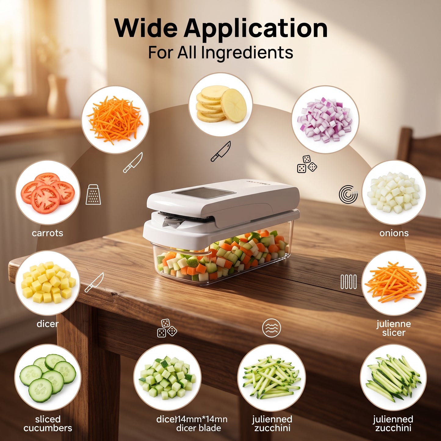 All In One Vegetable Chopper & Slicer Set for Fast Kitchen Prep