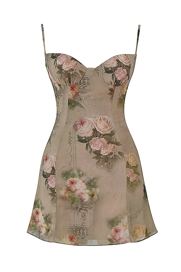 vintage floral mini dress