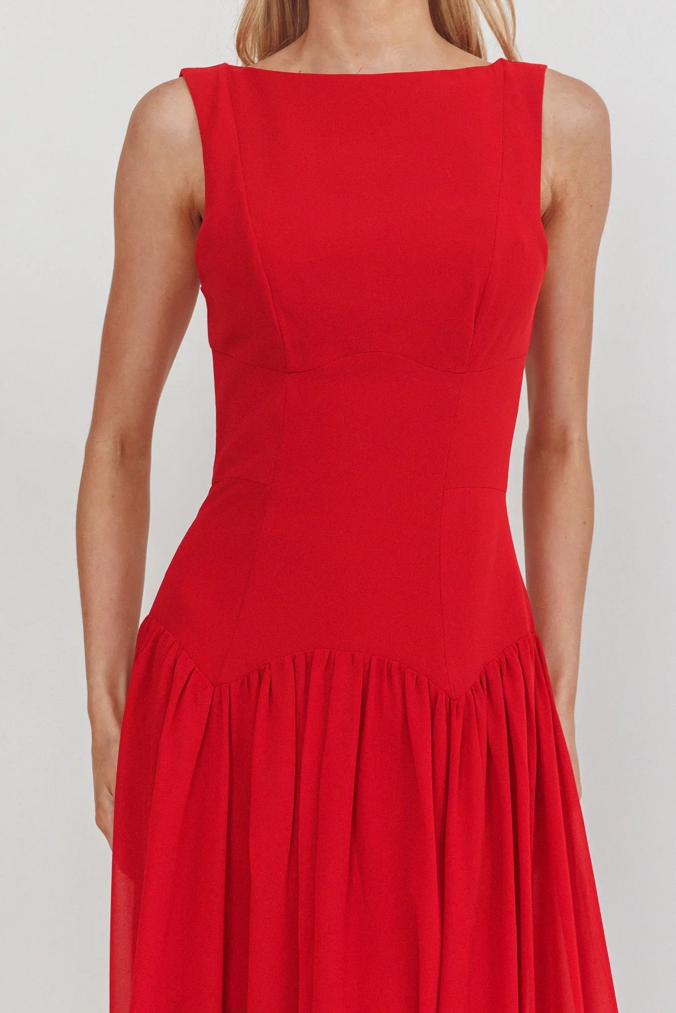 Opulent Low Back Maxi Dress Red