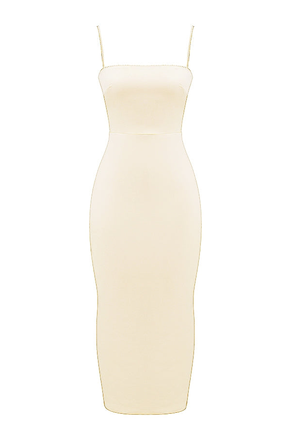 vintage cream maxi dress