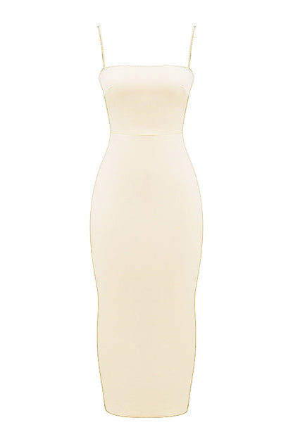 vintage cream maxi dress