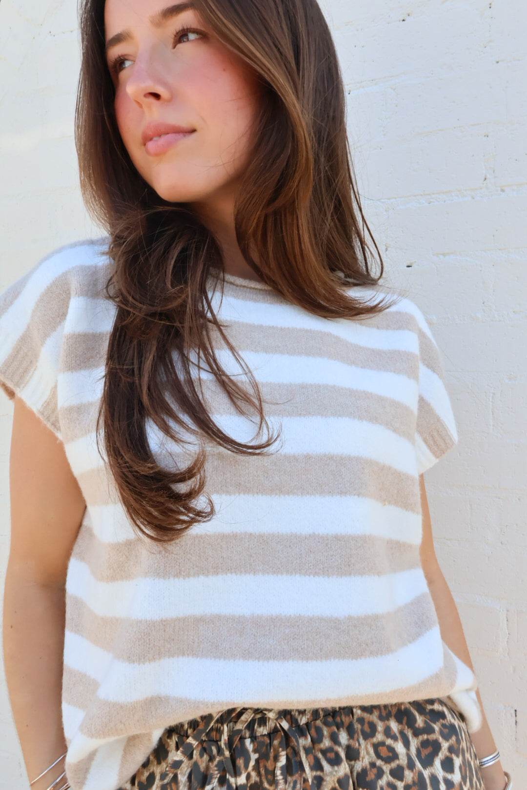 Easy Days Striped Sweater Tee