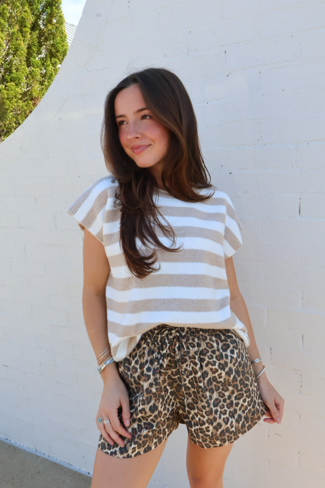 Easy Days Striped Sweater Tee