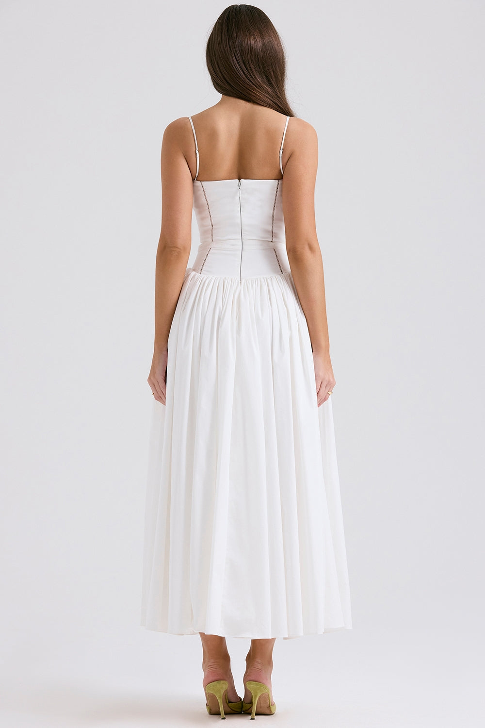 white cotton maxi sundress