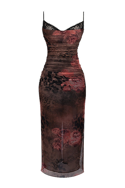 printed maxi dress