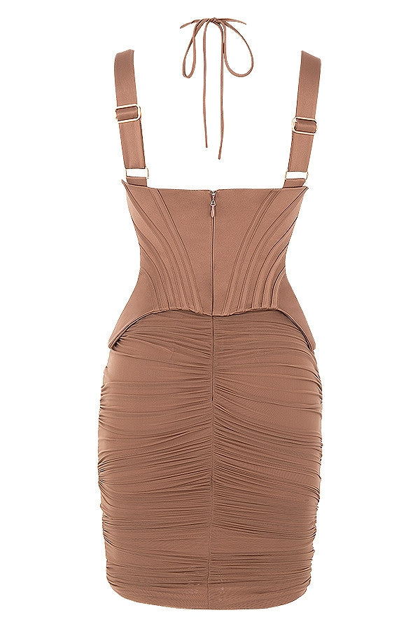 toffee corset midi dress