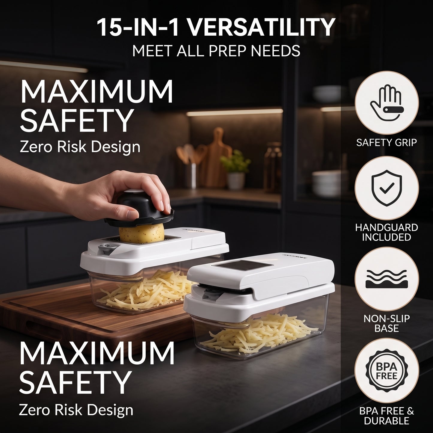 All In One Vegetable Chopper & Slicer Set for Fast Kitchen Prep