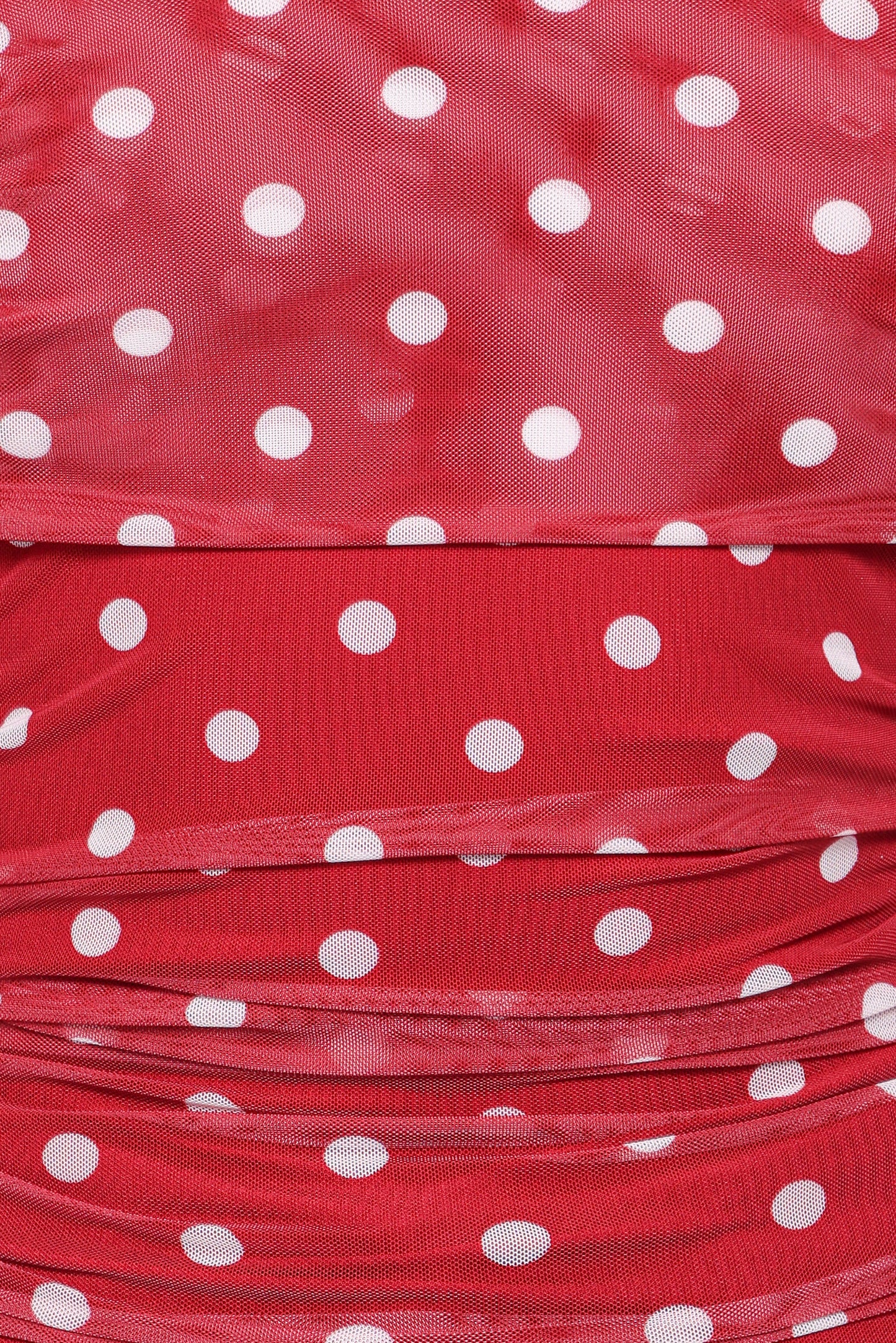Caelira Off Shoulder Top - Red Polka Dot
