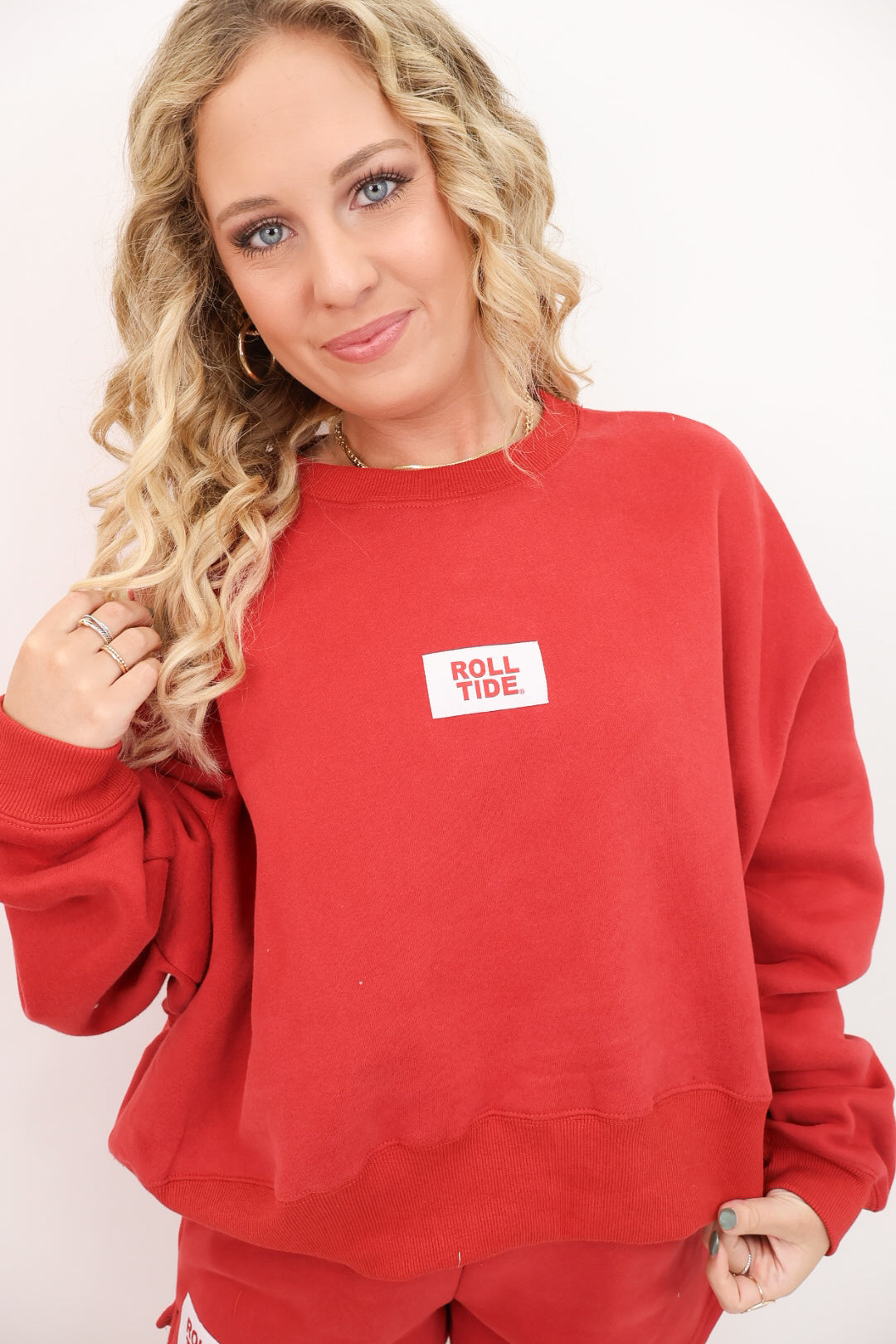 The Becca Boxy Pullover + Shorts Set - Roll Tide Patch