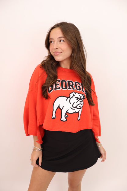 Georgia Bulldogs Cropped Sweatshirt