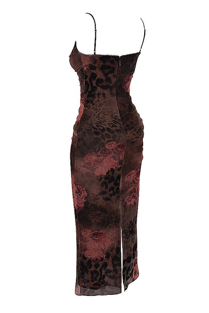 printed maxi dress