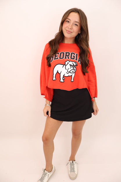 Georgia Bulldogs Cropped Sweatshirt