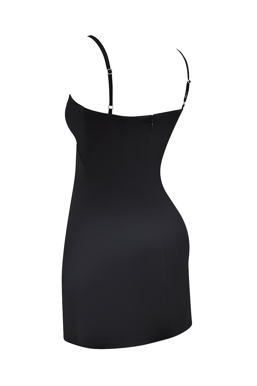 black square neck a-line mini dress - sale