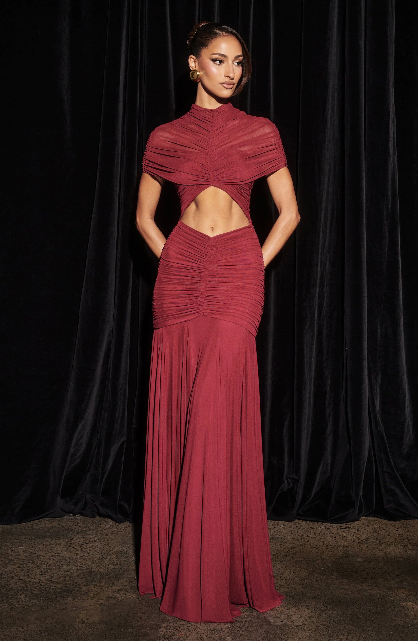 Jaya Maxi Dress - Burgundy