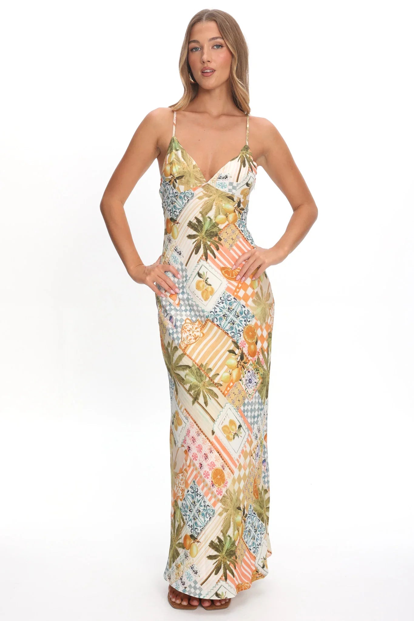 Jaya Floral A-line Maxi Dress Las Palmas
