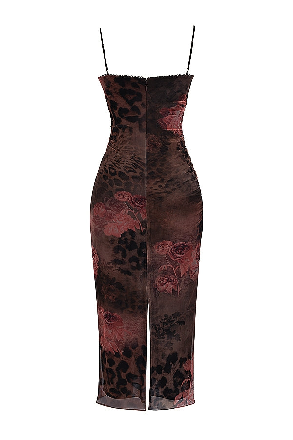 printed maxi dress