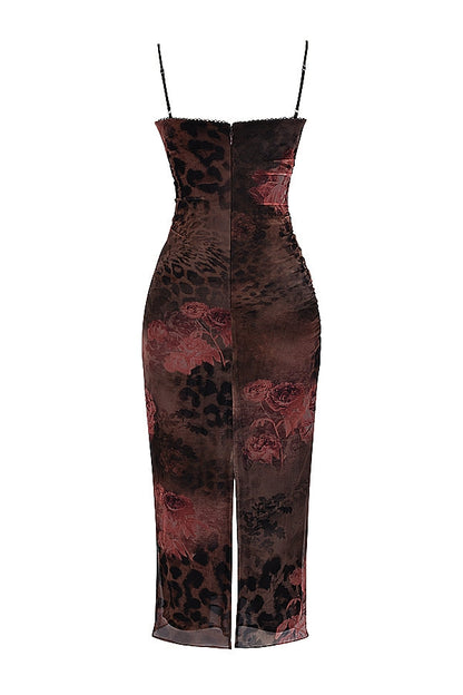 printed maxi dress