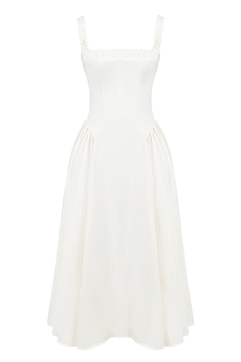 white cotton midi sundress