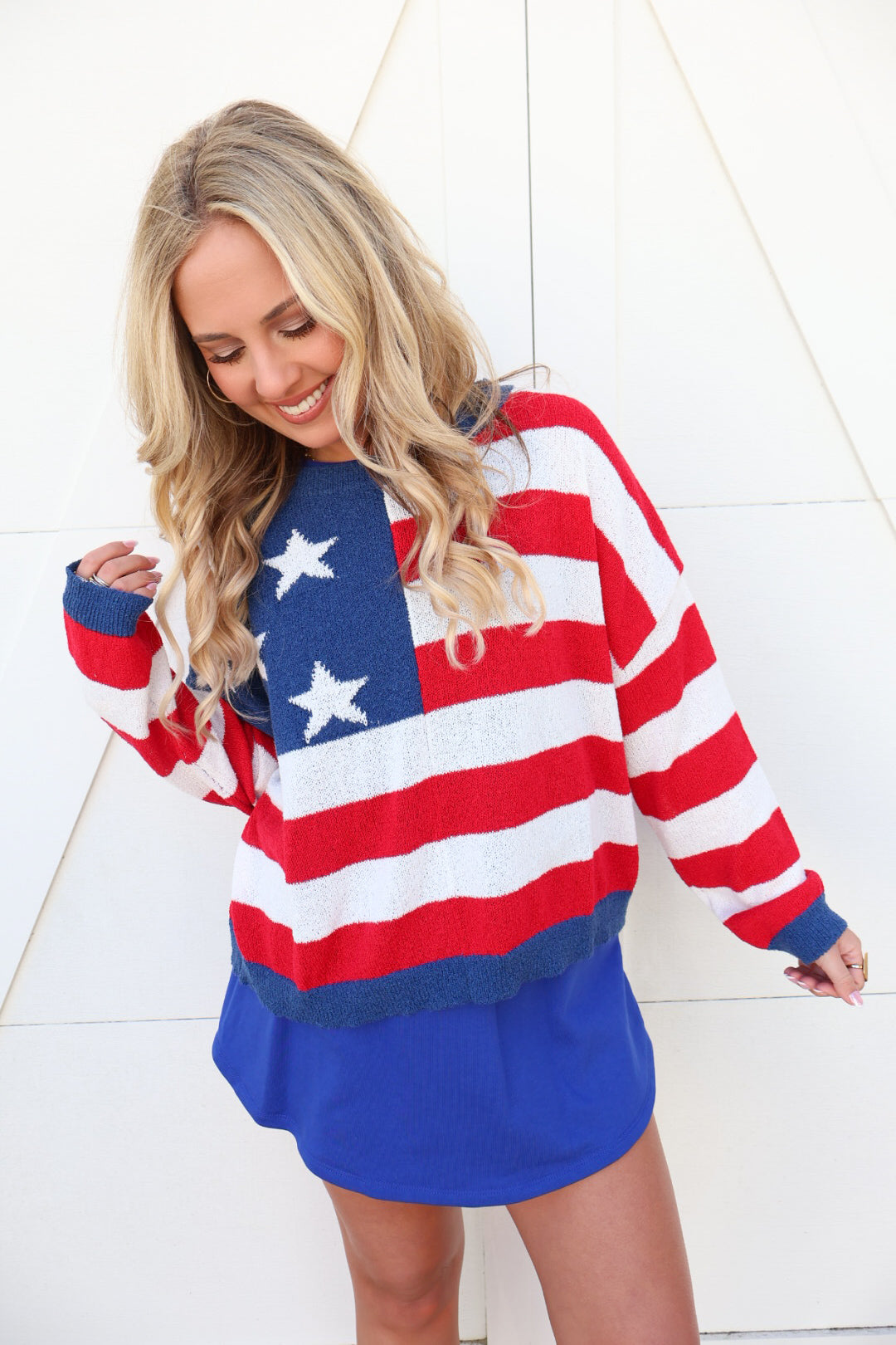 Summer Knit Flag Sweater
