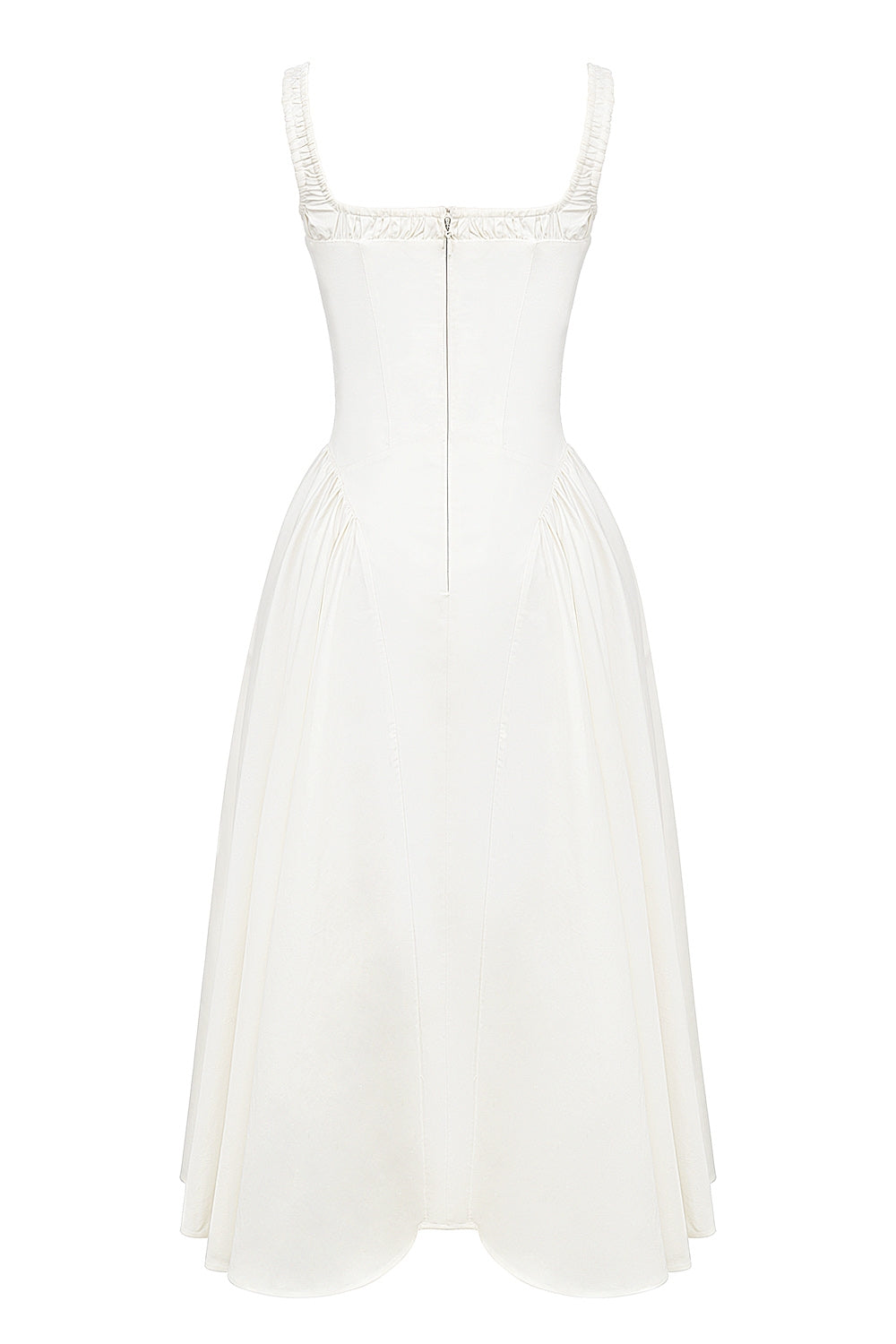 white cotton midi sundress