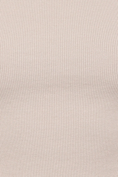 Ari Ribbed Tank Top - Wheat