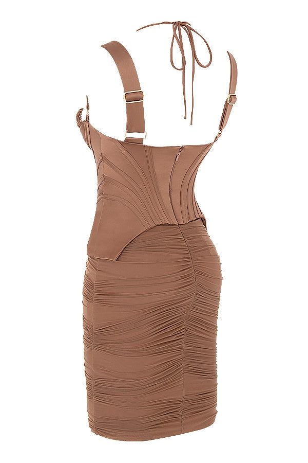toffee corset midi dress