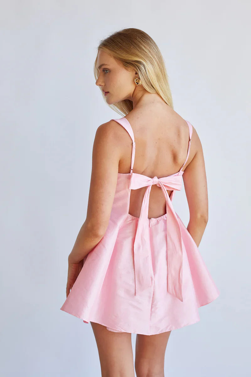 Daisy Square Neck Babydoll Mini Dress