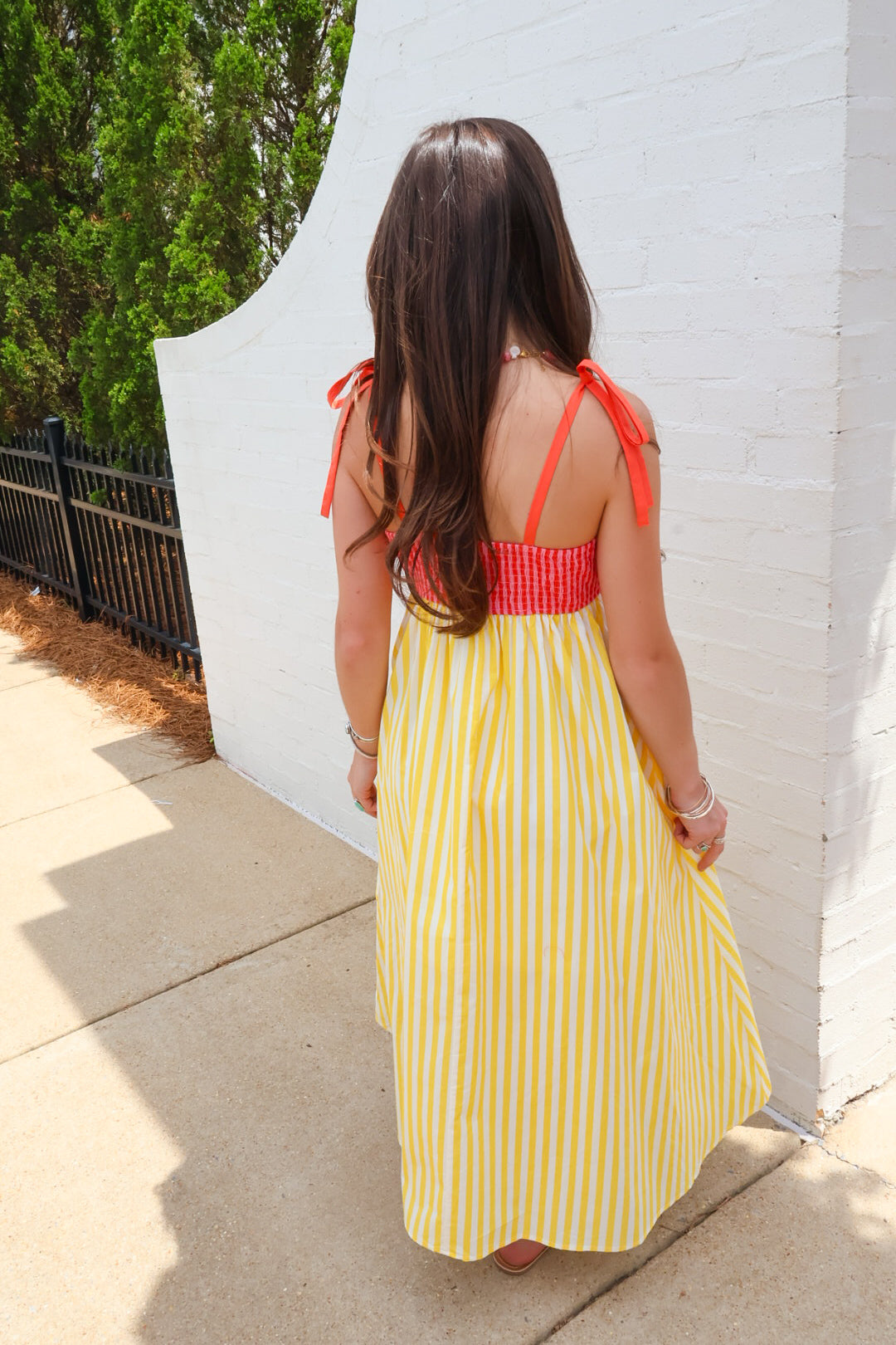 Sunset Stripes Midi Dress