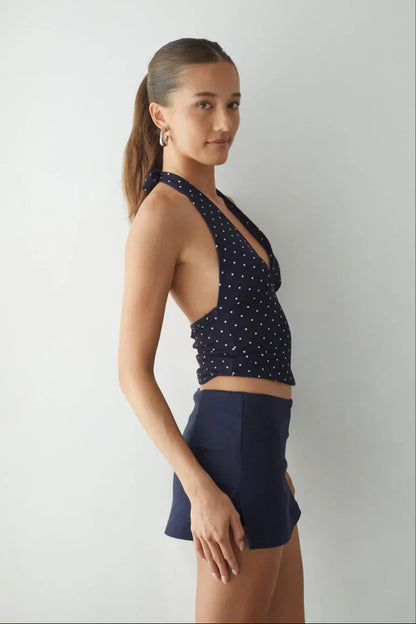 Vic Double Slit Mini Skort