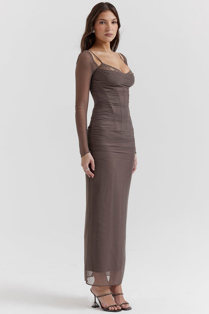 smoke maxi dress