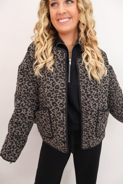 Leopard Luxe Quilted Jacket