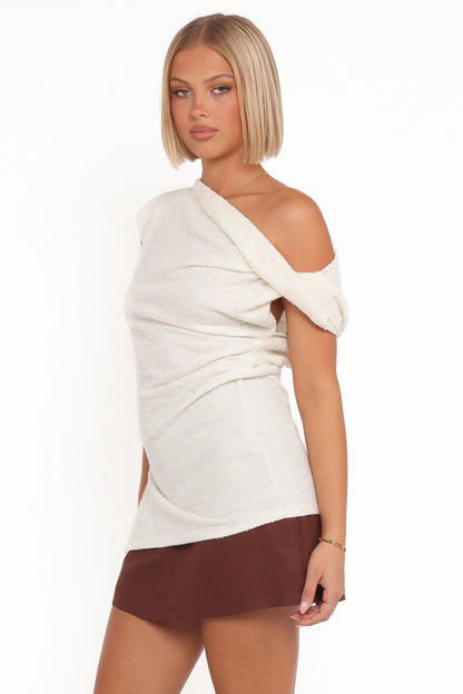 Selma Knit Top - Cream