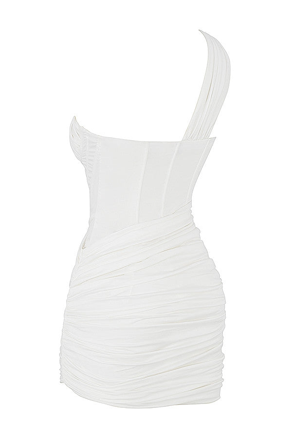 white cut out mini dress