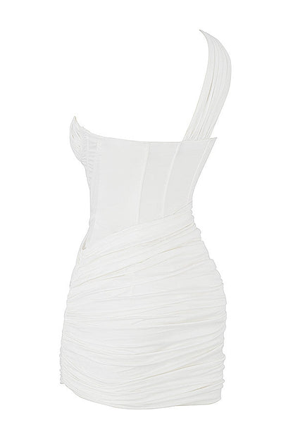 white cut out mini dress