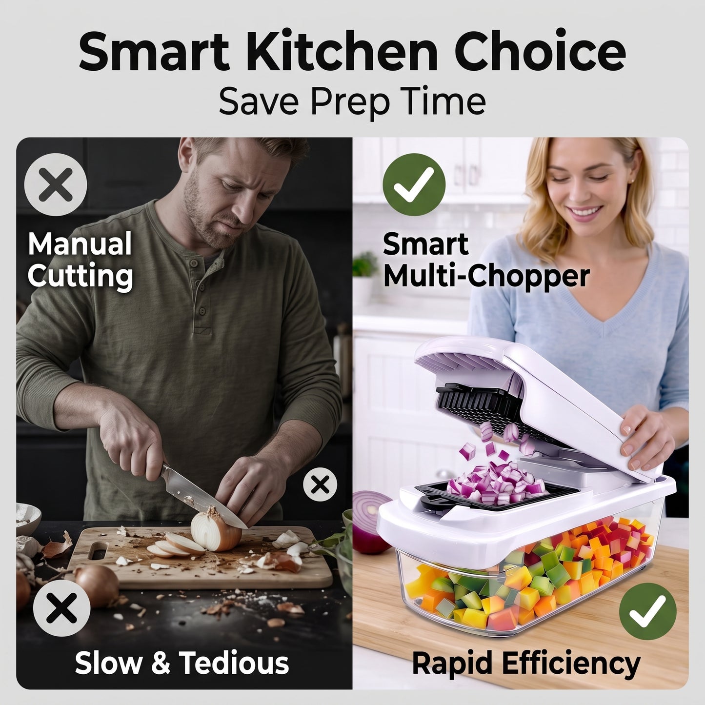All In One Vegetable Chopper & Slicer Set for Fast Kitchen Prep