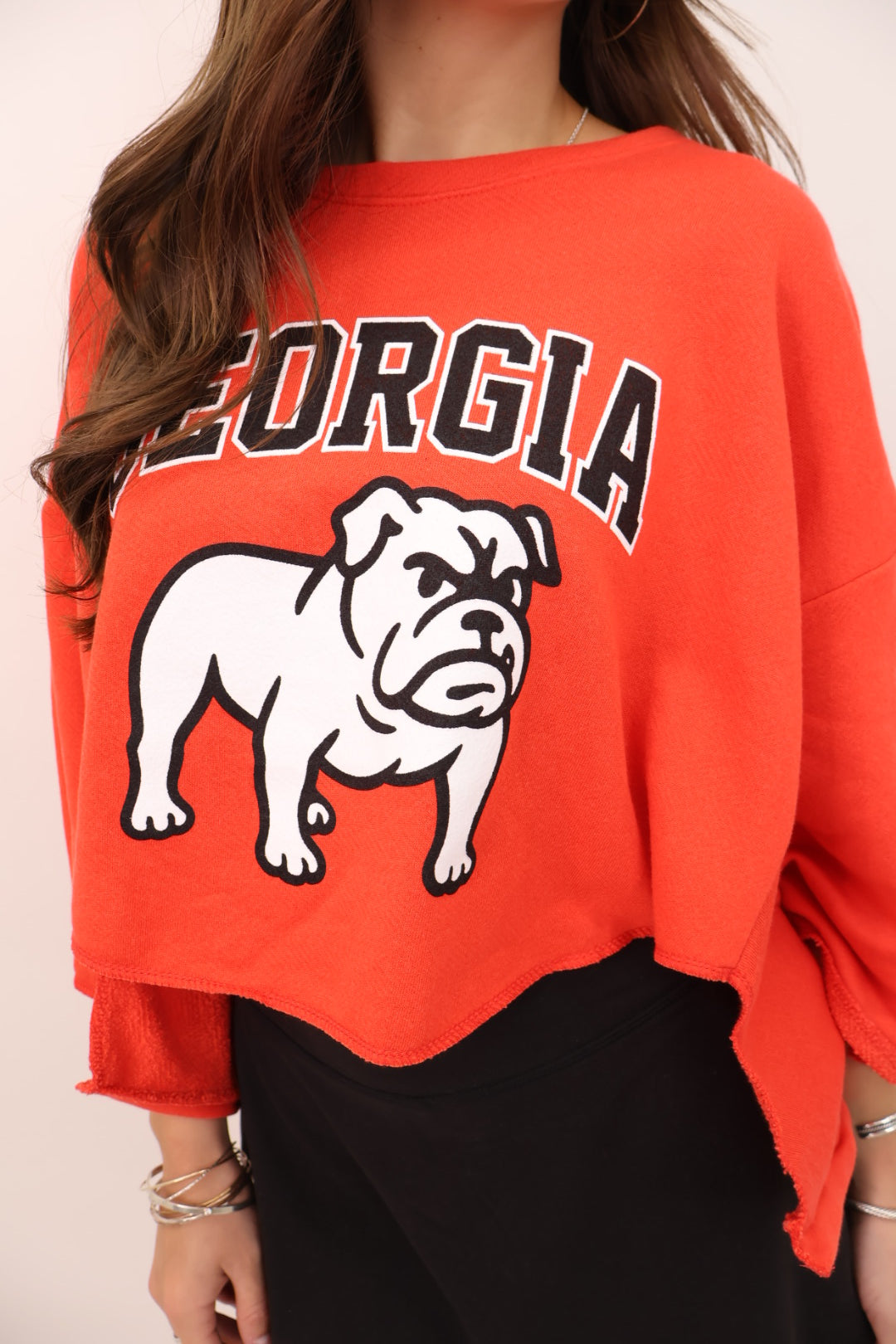 Georgia Bulldogs Cropped Sweatshirt