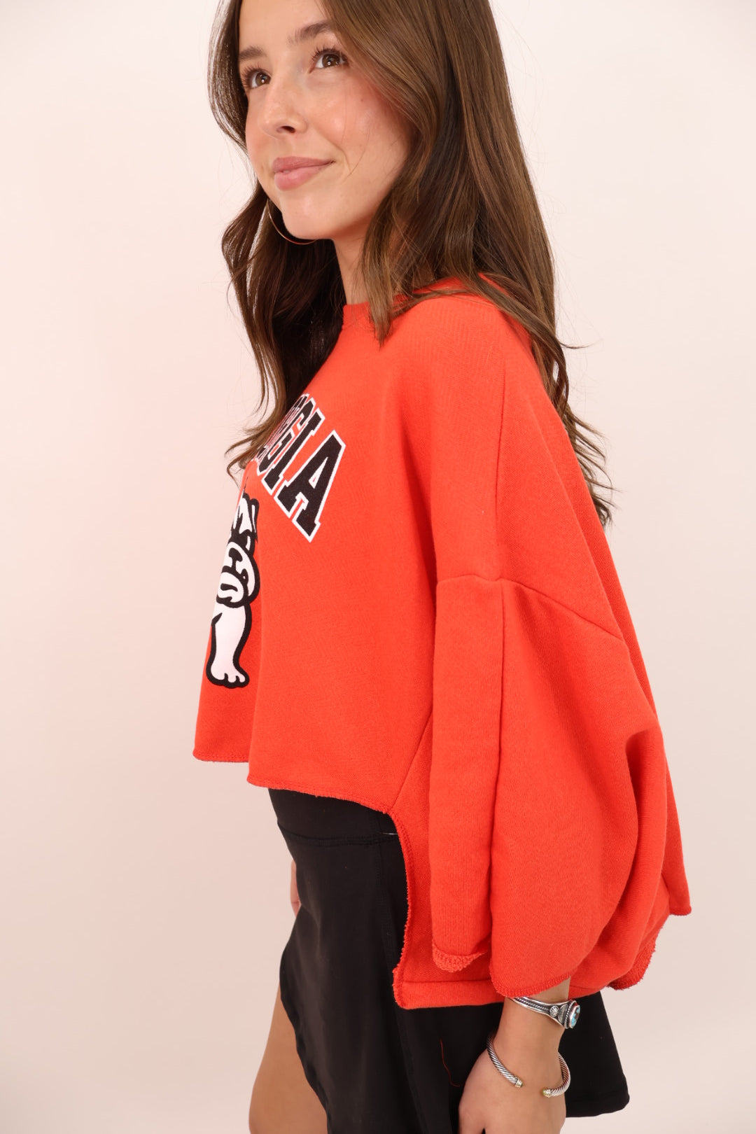 Georgia Bulldogs Cropped Sweatshirt