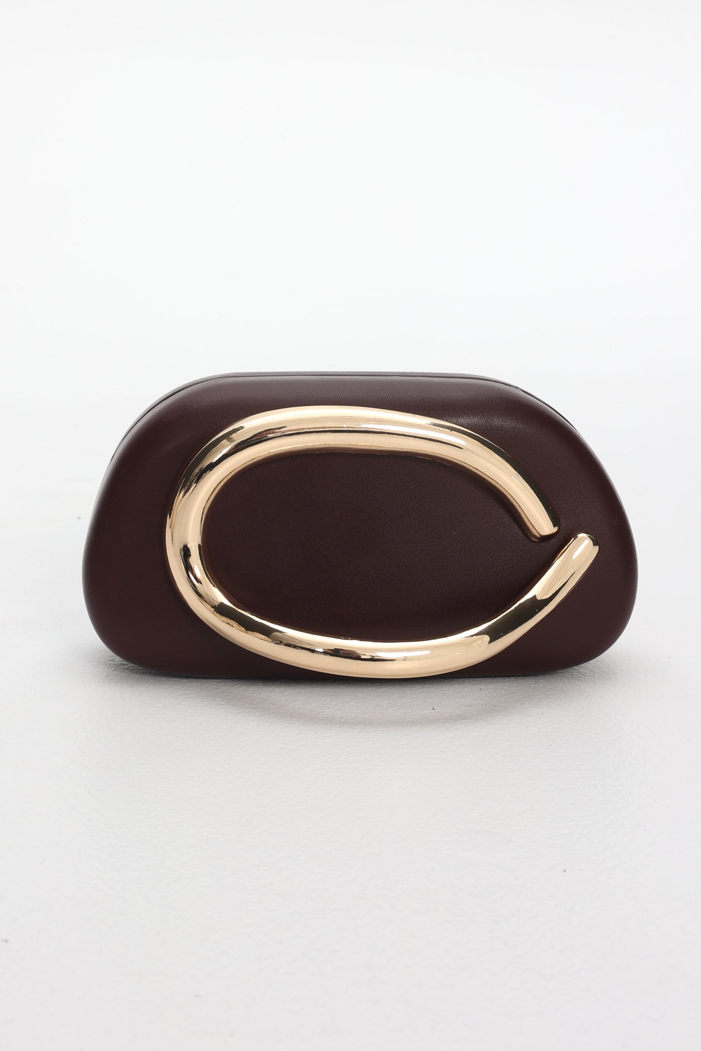 Amarita Gold Handle Clutch Wine