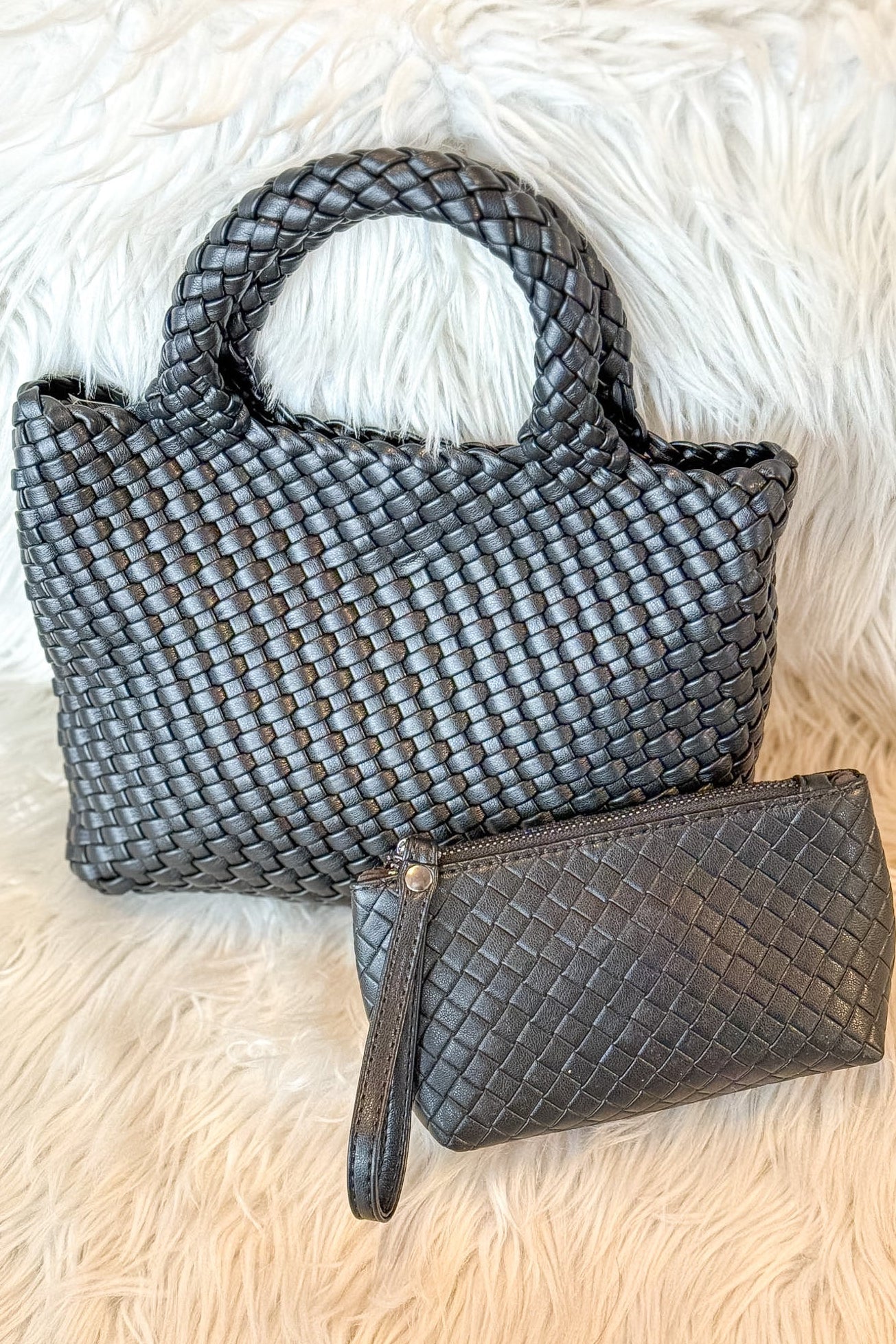 Weave Bag with Mini Weave Coin Purse