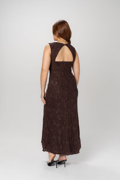 Briony Chocolate Cocktail Maxi Dress