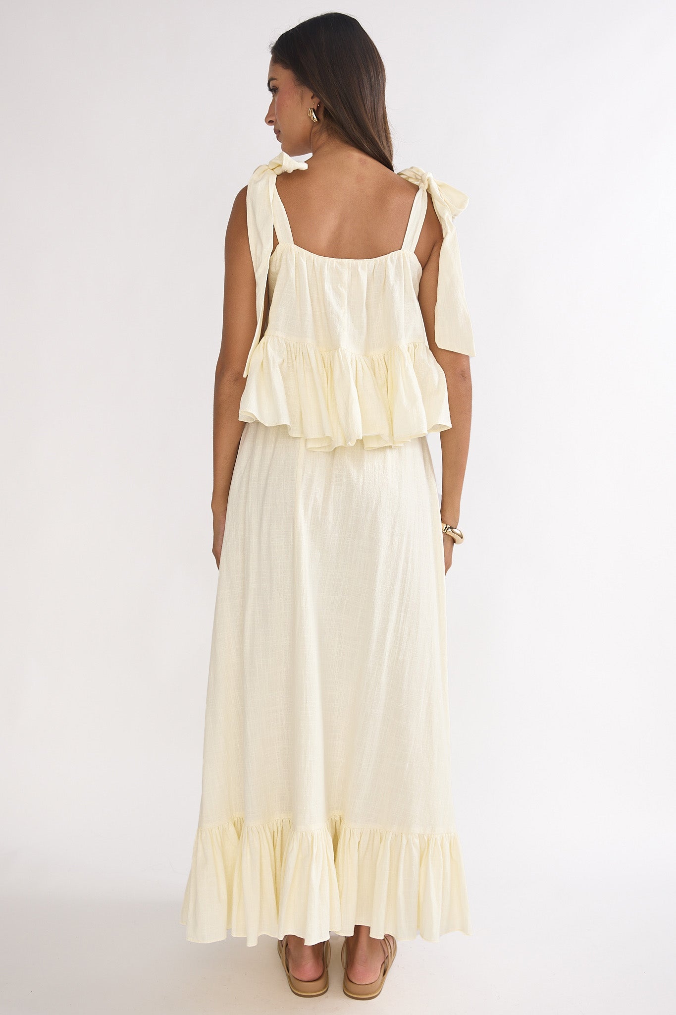 Alera Frill Hem Maxi Skirt Vanilla