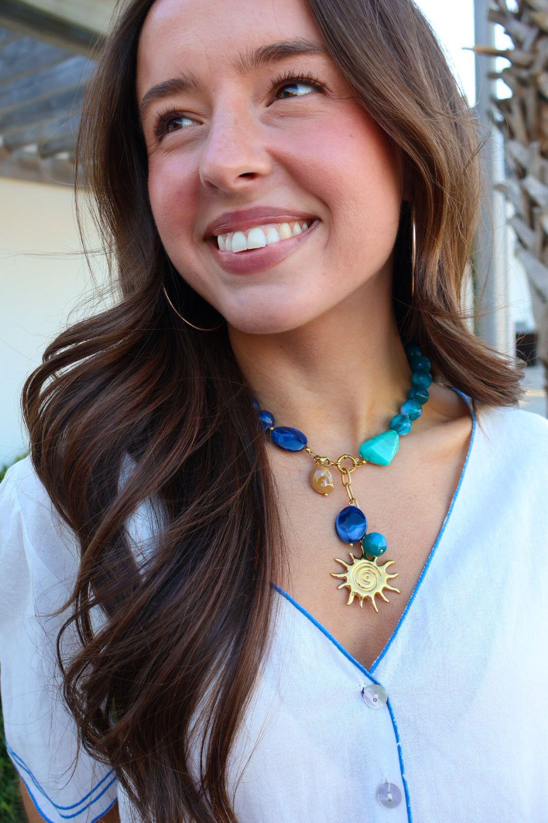Pawley Removable Beaded Charm Necklace