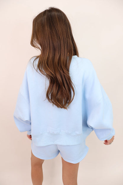 The Becca Boxy Pullover + Shorts Set - War Eagle Patch