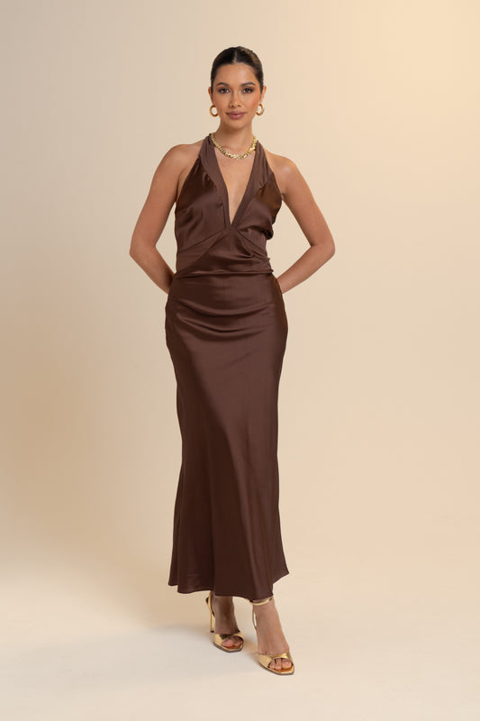 Charmaine Halter Neck Slip Dress
